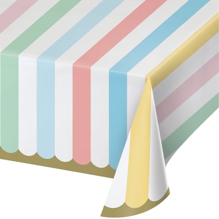 Creative Converting Pastel Celebrations Paper Tablecloth, 102"x54", 6PK 346322